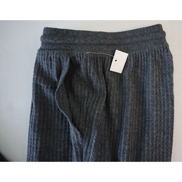 Alfani Women Sz XS Charcoal Gray 2-pc Thermal Waffle-Knit Henley Pajama Set - Picture 12 of 16